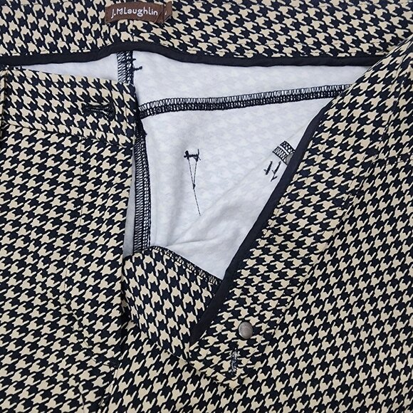 J.McLaughlin Houndstooth Pattern Womens Pants Size 4 Stretchy Blend‎ - Picture 3 of 10